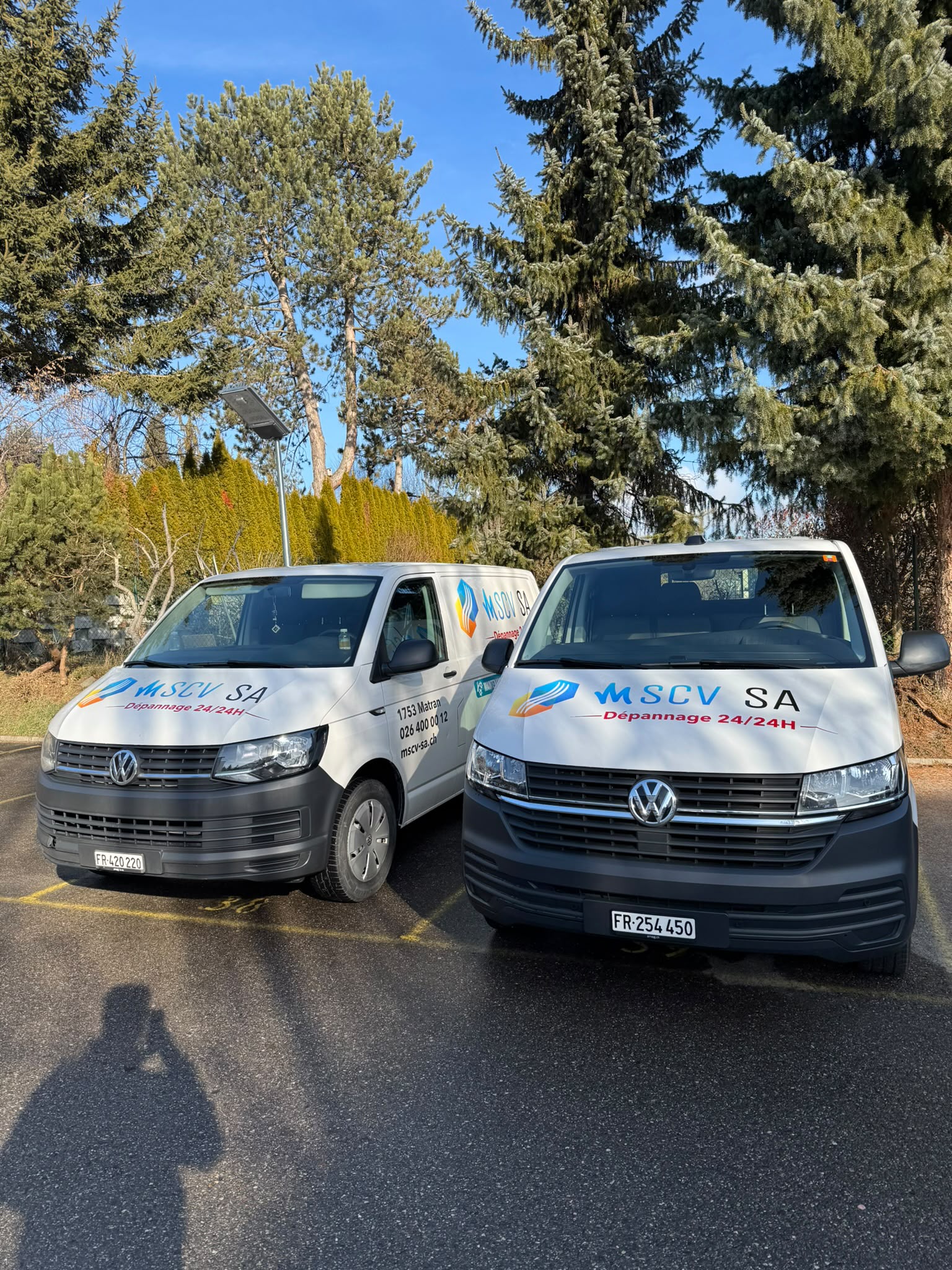 MSCV SA both service vehicles, ready to respond across the canton of Fribourg